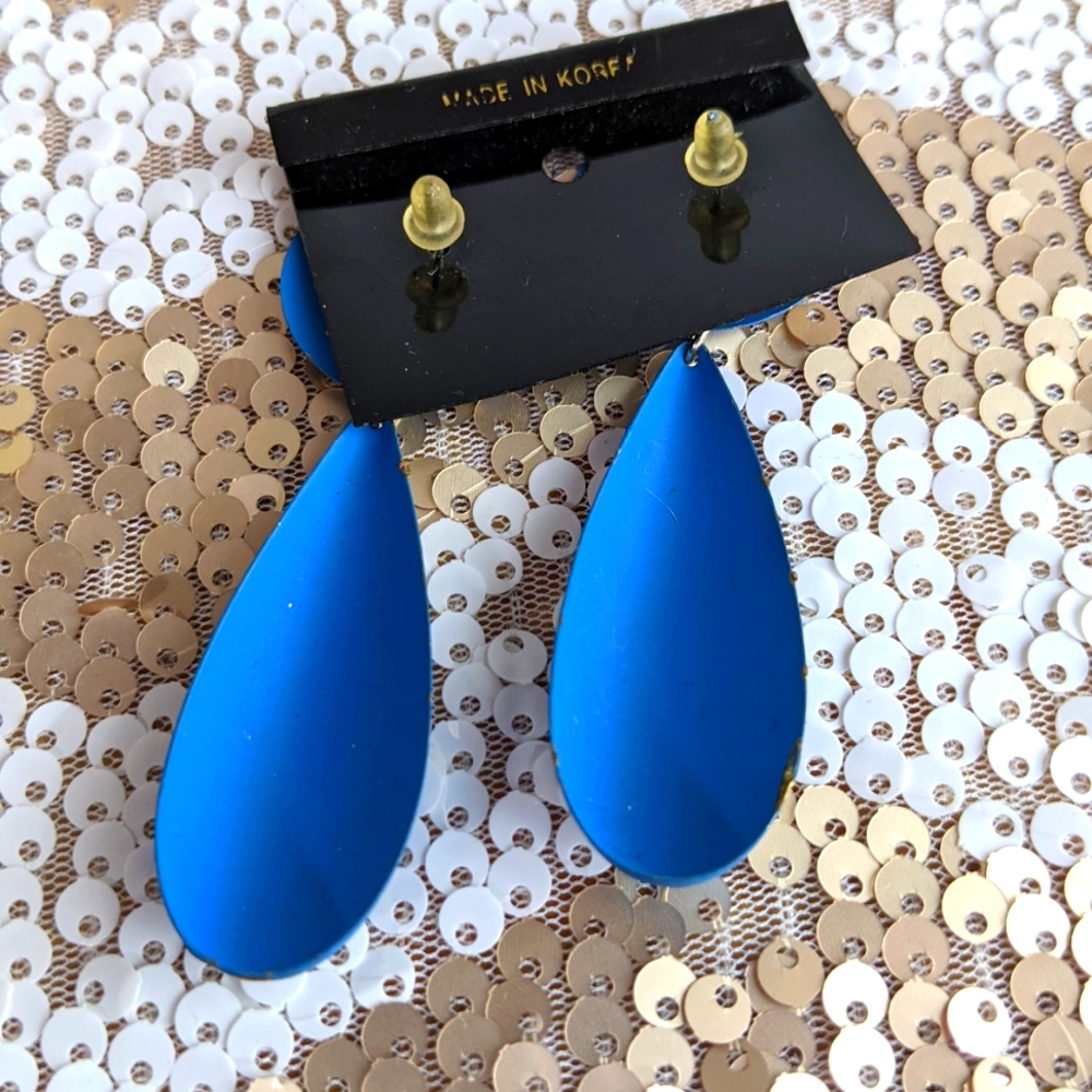 Vintage Splatter Paint Dangle Earrings - Picture 6 of 9
